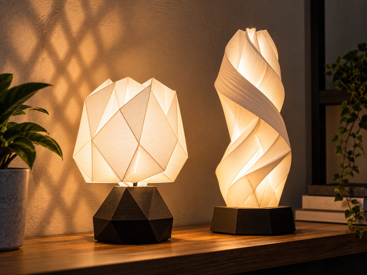 Lámpara geométrica, pieza impresa en 3D por CandeMaker