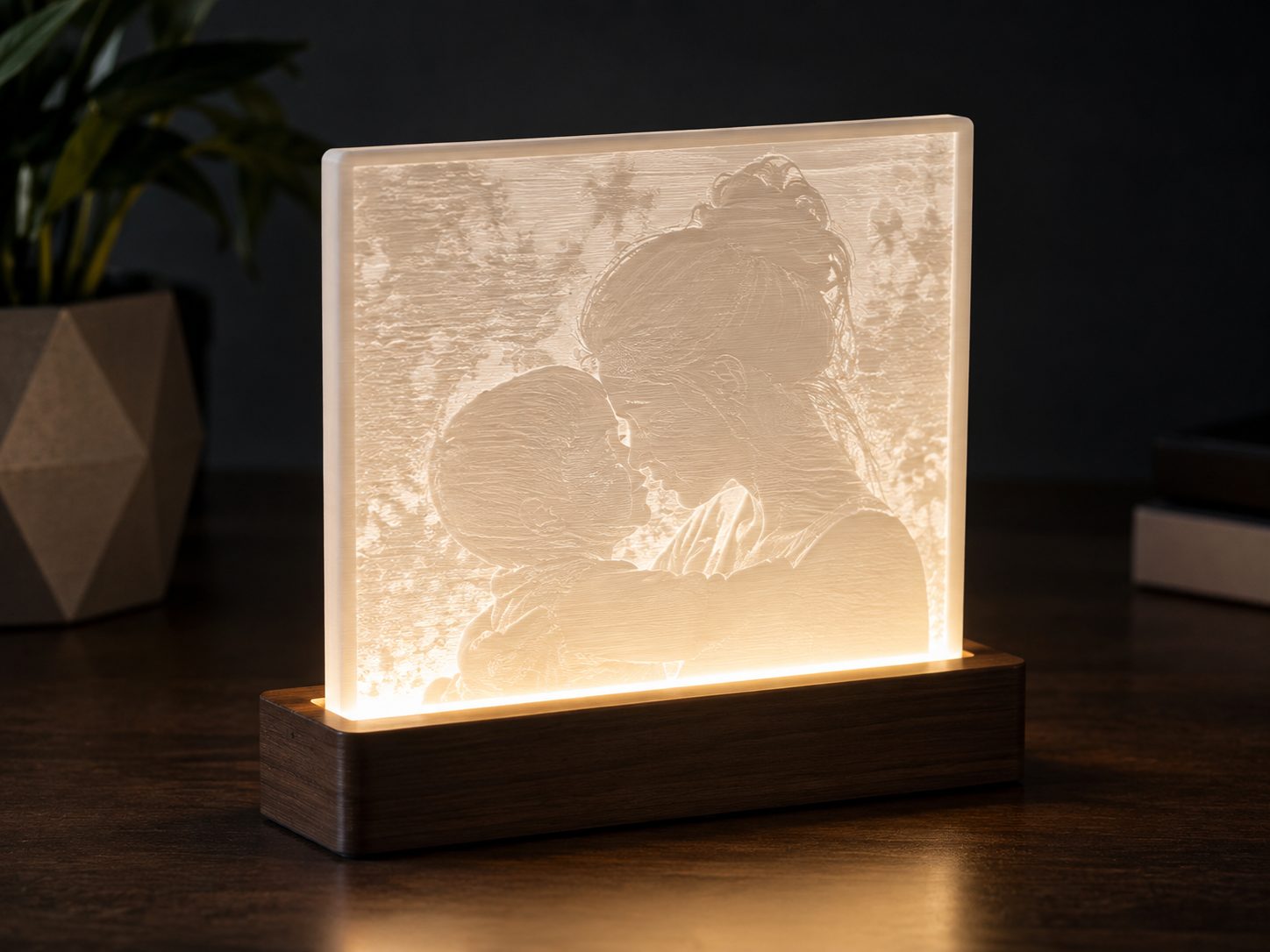 Litofanía con luz, pieza impresa en 3D por CandeMaker