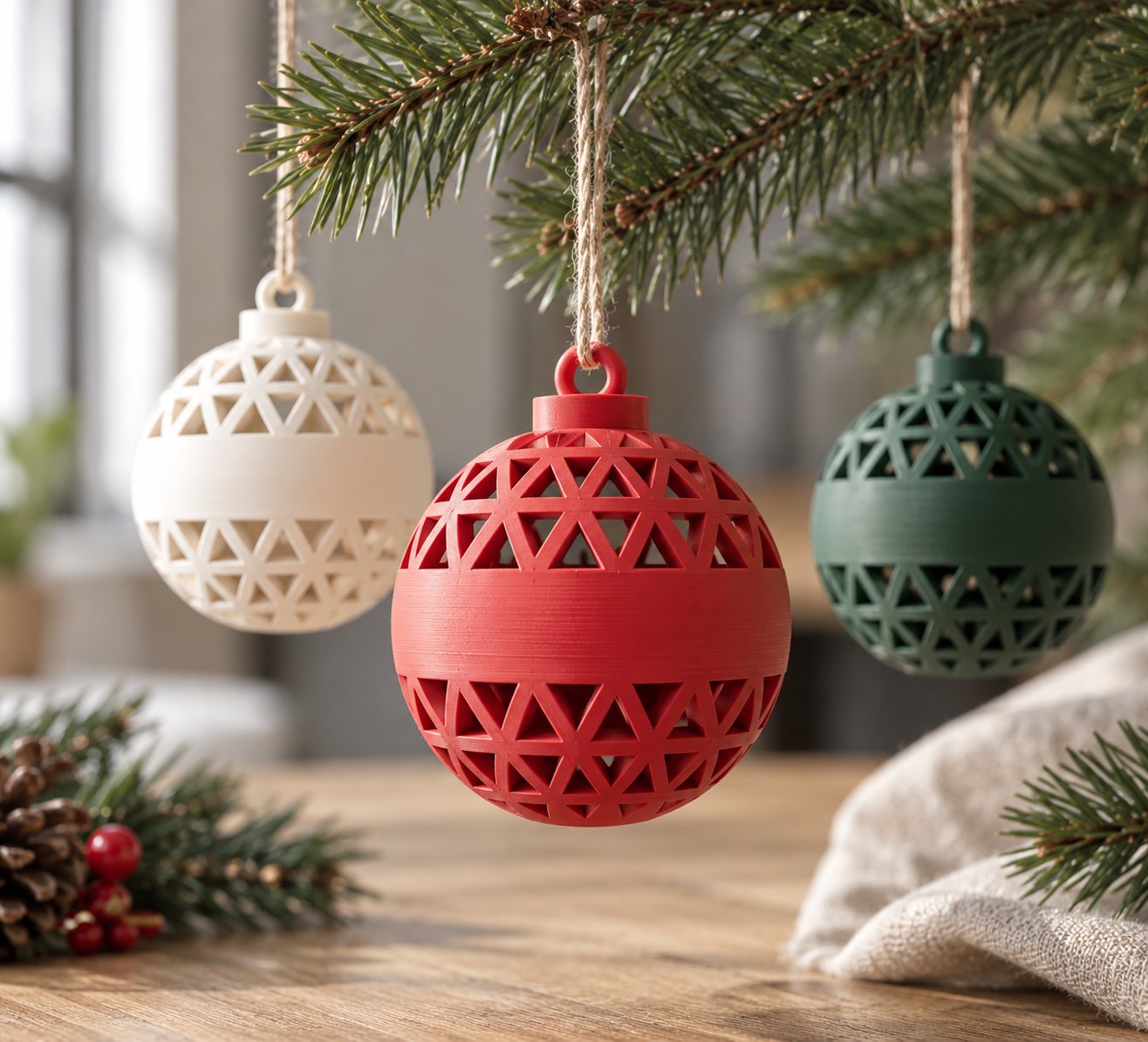 Esferas navideñas con nombre, pieza impresa en 3D por CandeMaker