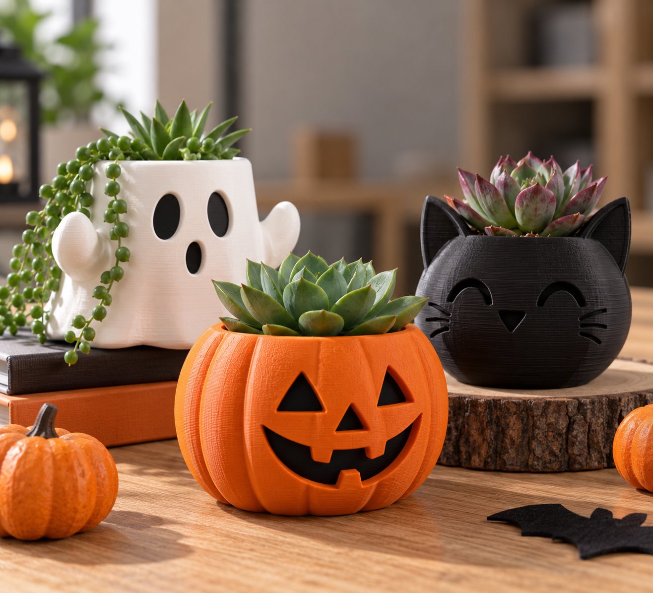 Macetas de Halloween, pieza impresa en 3D por CandeMaker